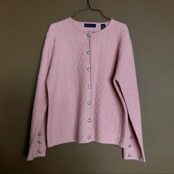 baby pink cardigan sweater